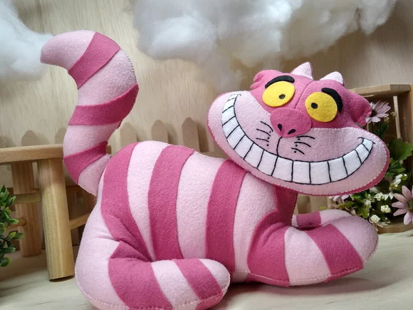 Gato da Alice no País das Maravilhas em Feltro