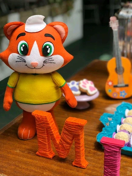 Gatos em Feltro - kit com 4 personagens - foto 1