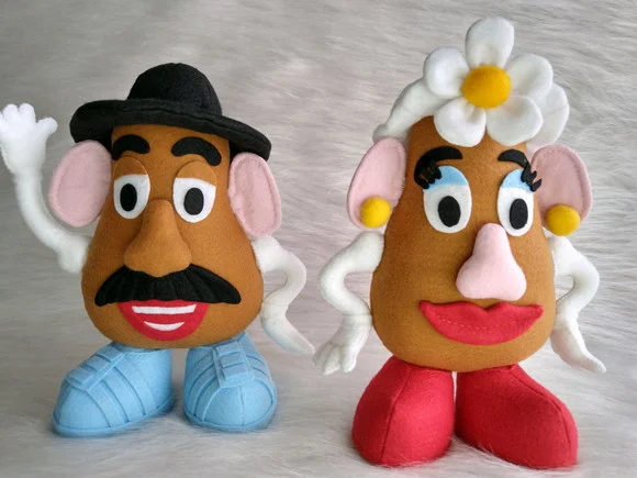 Sr e Sra Batata do Toy Story em feltro