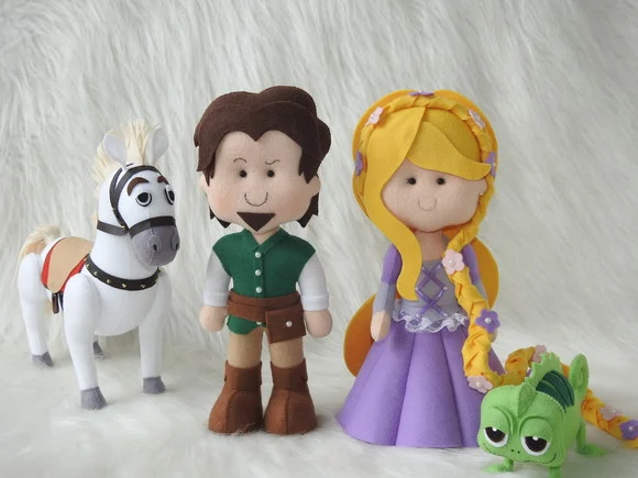 Kit Rapunzel em Feltro do Filme Enrolados