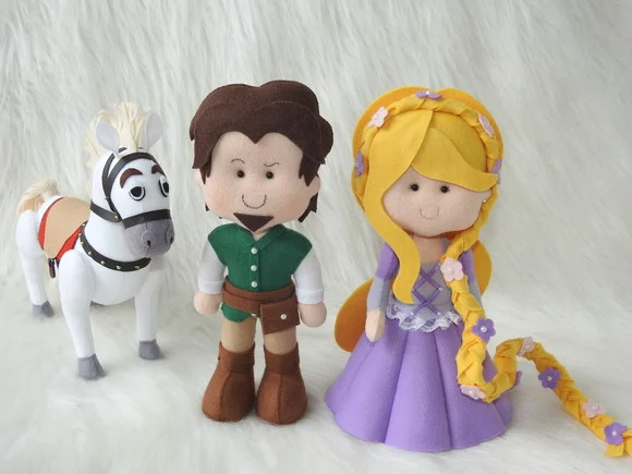 Kit Rapunzel em Feltro do Filme Enrolados