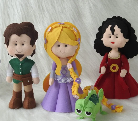 Kit Rapunzel em Feltro do Filme Enrolados
