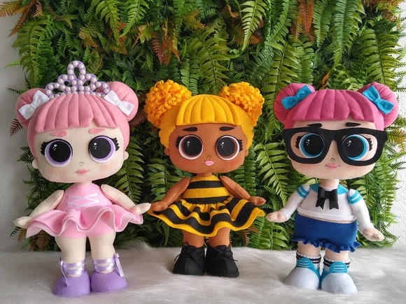 Kit Boneca Lol em Feltro