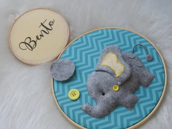 Porta Maternidade Bastidor Elefante