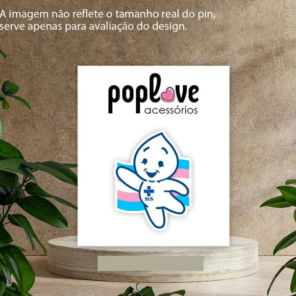 Pin - Zé Gotinha Bandeira Trans - foto 1