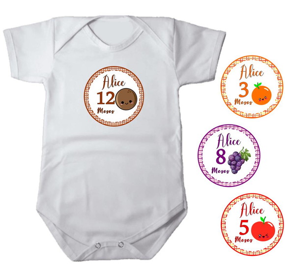 Kit de Adesivo Mêsversário Frutinhas - foto 1