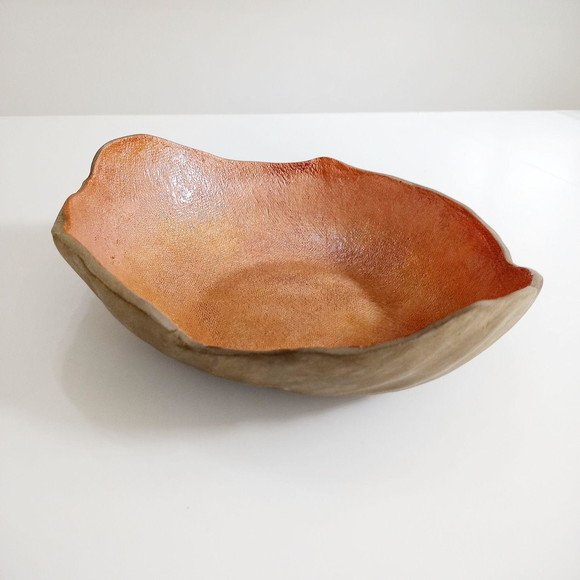 Bowl Decorativo Cerâmica Fria Fundo Fogo Ii