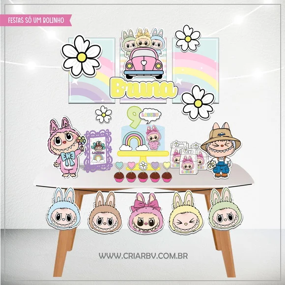 Kit 30 Lembrancinhas Labubu - foto 1