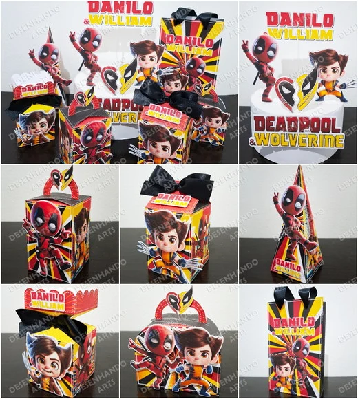Kit 60 Lembrancinhas Deadpool - foto 1