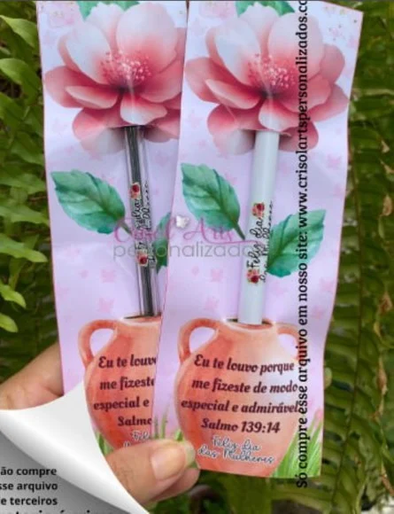 Card com Lapis ou Caneta Dia das Mulheres - foto 1