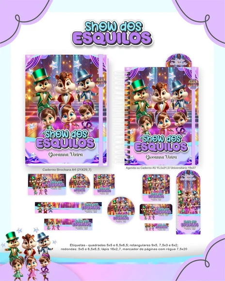 Caderno + Etiquetas + Tag Personalizada + Lápis - foto 1