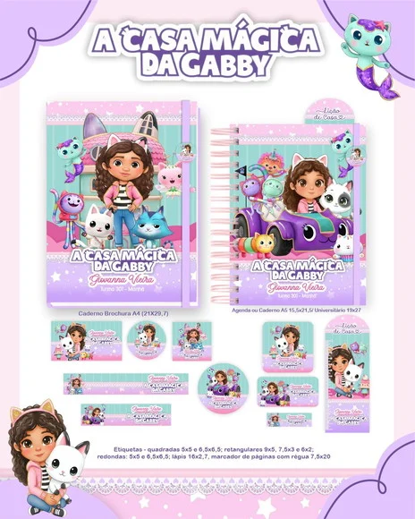 Caderno + Etiquetas + Tag Personalizada + Lápis - foto 1