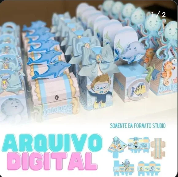 Kit 45 Lembrancinhas Fundo do Mar - foto 1