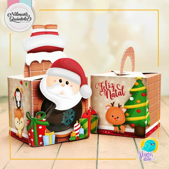 Caixa com Bola de Natal com Foto - foto 1