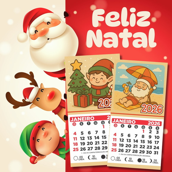Mini Calendário 2026 Natal - foto 1