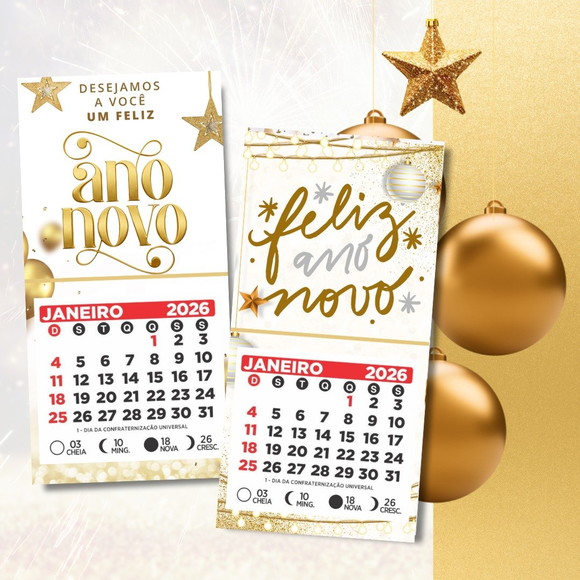 Mini Calendário 2026 - foto 1