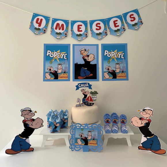 Kit Mesversário Popeye Personalizados - Só Um Bolinho