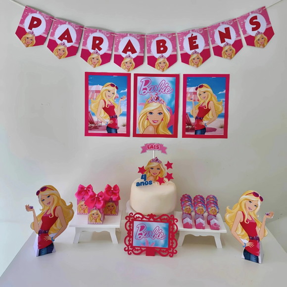 Kit Mesversário Barbie Personalizados - Só Um Bolinho