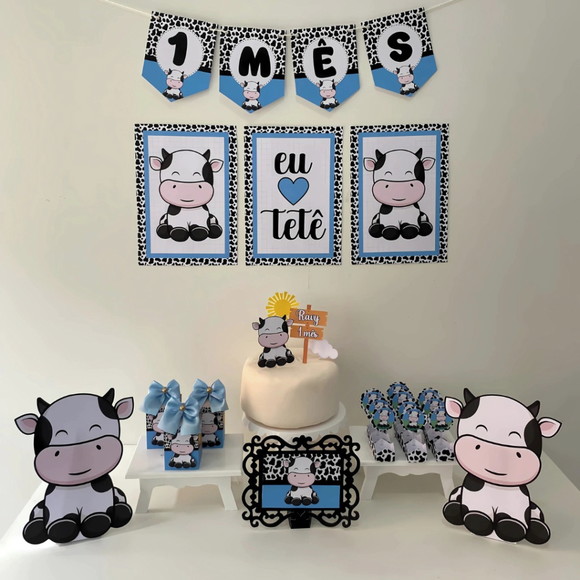 Kit Mesversário Amo Meu Tetê Personalizados - Só Um Bolinho