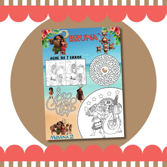 Livro Diversão Moana