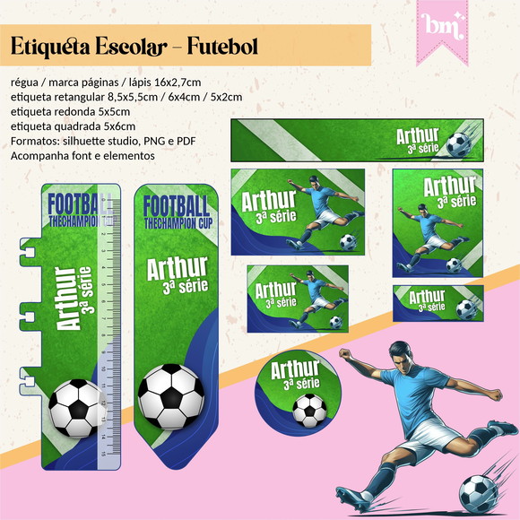 60 Etiquetas Futebol