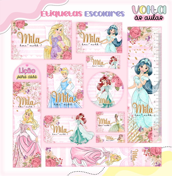 60 Etiquetas Princesas