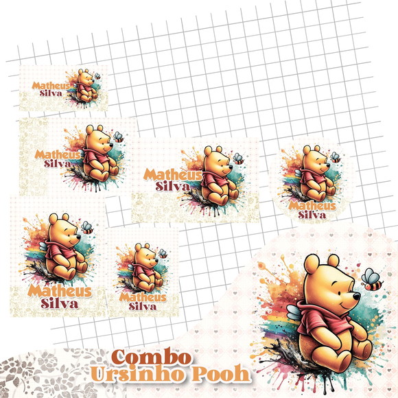 60 Etiquetas Urso Poof