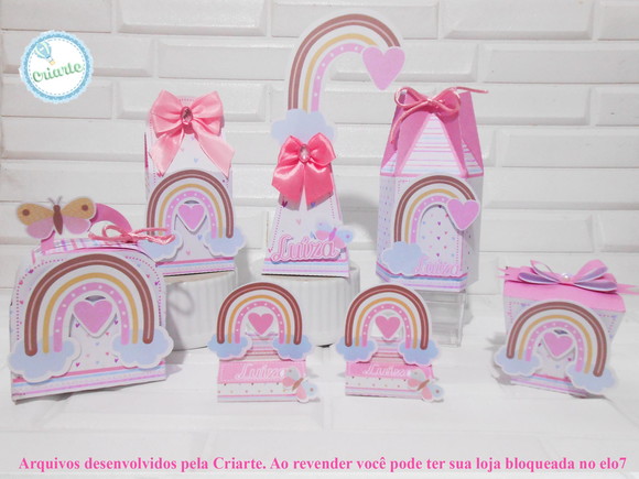Kit 60 Lembrancinhas - Arco Iris