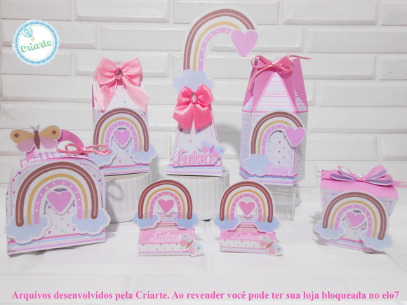 Kit 30 Lembrancinhas - Arco Iris