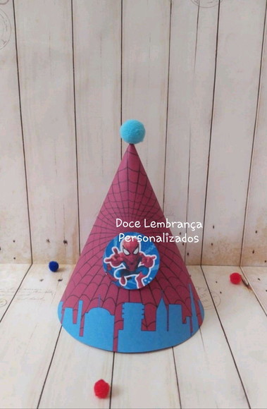 Chapeuzinho Aniversário Personalizado Homem Aranha