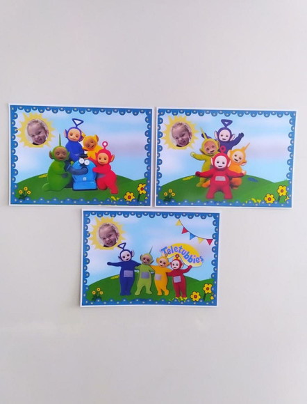 Trio Impresso para Parede Teletubbies