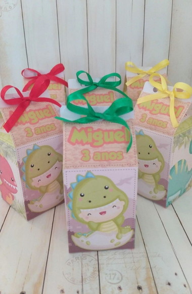 Caixa Milk Dinossauro/dino Baby Personalizada