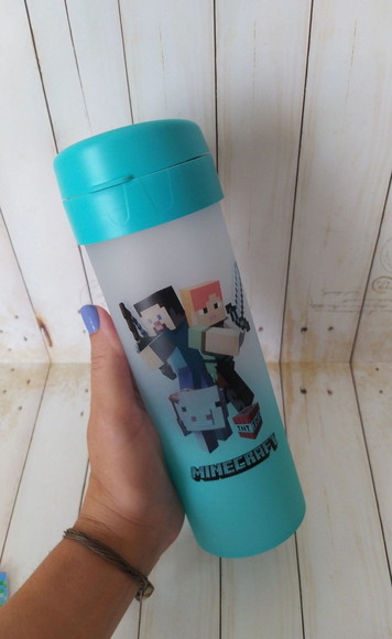 Garrafa Acqua Bio Escolar Minecraft Personalizada