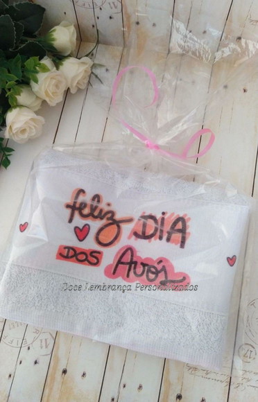 Toalhinha Dia dos Avós Personalizada
