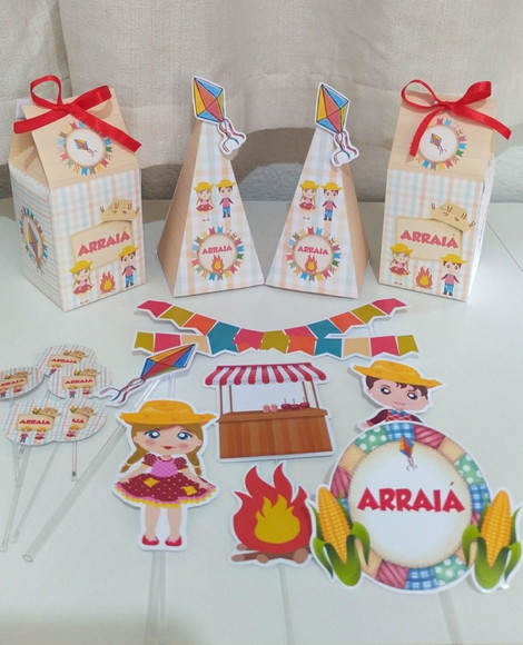 Kit Festa Junina Arraiá Menino Menina