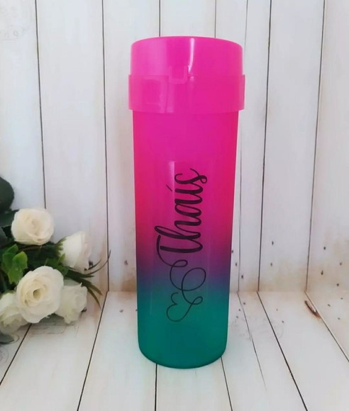 Garrafa Acqua Bio degradê personalizada
