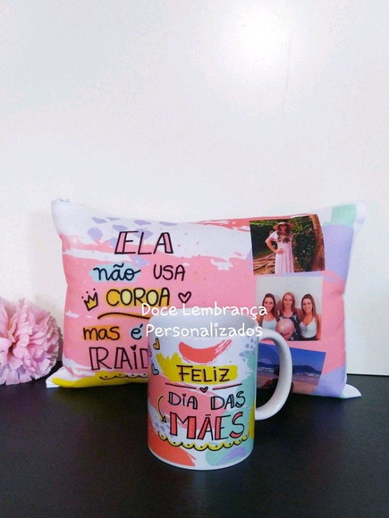 Kit Almofada + Caneca Dia das Mães
