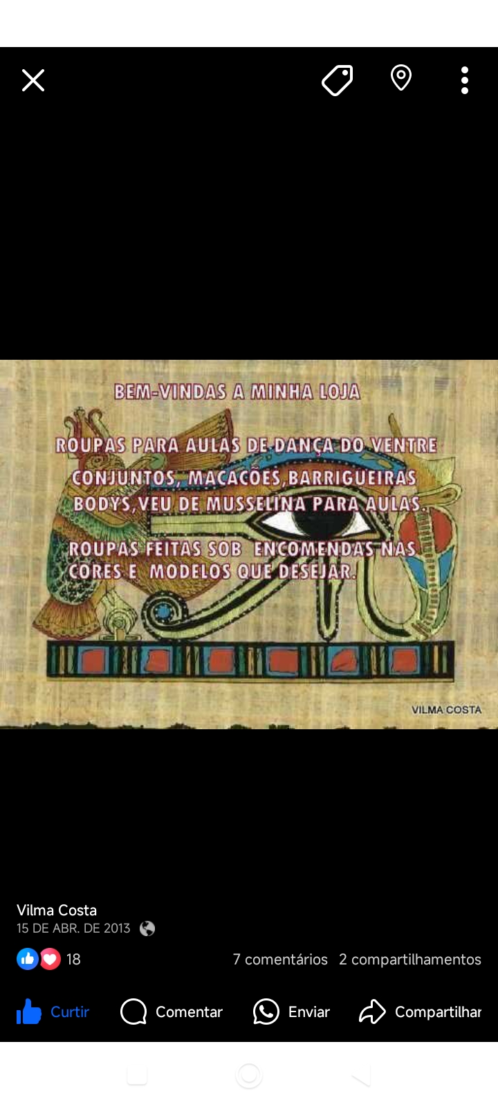 Logo de vilma costa Roupas para dança do ventre