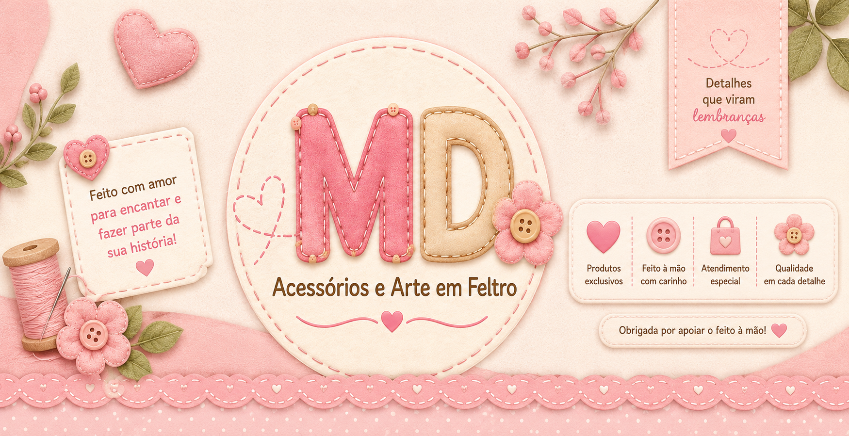 Banner MD Acessórios e Arte em Feltro