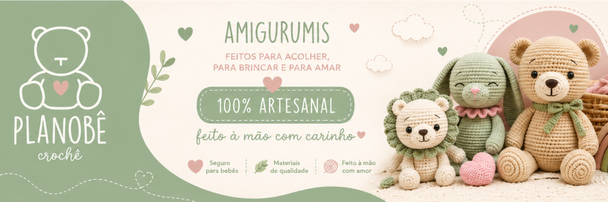 Banner PlanoBê crochê - Amigurumi